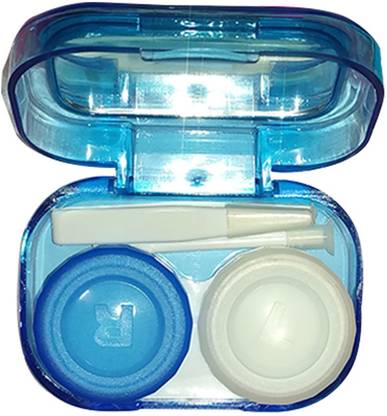 Crystal Eye contact lens case solution combo box kit(pack of 1) multi design