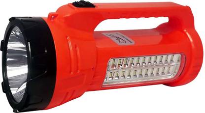 24 ENERGY 800 Meter Long Range Torch Cum 24 Hi-Bright LED emergency Light Rechargeable Torch