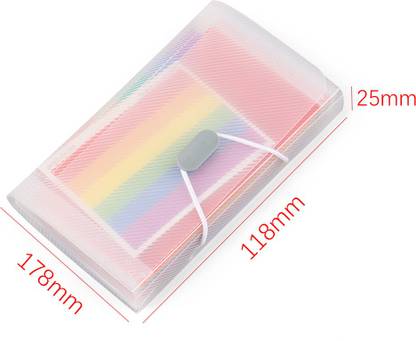 Corslet A6 Plastic Wallet for Cards,coupons,receipt,tax Item, Mini Expanding Folders, 13 Pockets Accordian File Organizer, 7x4.5 Inches, Expandable Portable Folder Coupons, Receipt, Tax Item, Storage Invoice, Receipt Information, Mini Expanding Folder Rainbow Organizer Holder File Folders - A6 13 Pockets Mini Expanding Folder Accordion Receipt Organiser Files Pockets Bills Document Wallet for Office Home or School