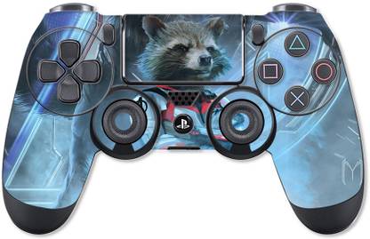 GADGETSWRAP PS4C1304 - Printed Avengers End Game Rocket Raccoon Skin For PS4 Controller (With Matte Lamination)  Gaming Accessory Kit