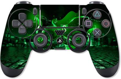 GADGETSWRAP PS4C3407 - Printed neon green Skin For PS4 Controller (With Matte Lamination)  Gaming Accessory Kit
