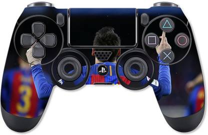 GADGETSWRAP PS4C2324 - Printed FC Barcelona Messi Skin For PS4 Controller (With Matte Lamination)  Gaming Accessory Kit