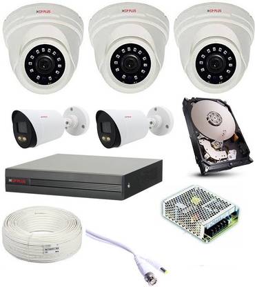 CP PLUS 2 CP PLUS GUARD+ BULLET CAMERA, 3 DOME INDIGO CAMERA, 2.4MP AND ALL ACCESSORIES. Security Camera