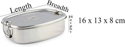 JVL Stainless Steel Single Layer Lunchbox 1 Containers Lunch Box