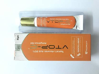 VTOP C Vitamin C (L-Ascorbic acid 20%) Anti-Aging and Anti-Wrinkle Skin Rejuvenating Anhydrous Gel 15g