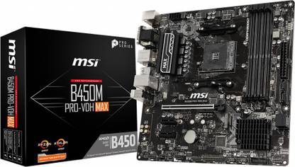 MSI B450M PRO-VDH MAX Mini-ATX AM4 Gaming AM4Socket Mini-ATX AMD B450 Chipset DDR4 Motherboard for Desktop
