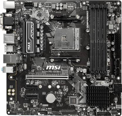 MSI B450M PRO-VDH MAX AM4Socket Micro-ATX AMD B450 Chipset DDR4 Motherboard for Desktop