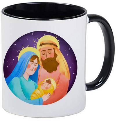 COLOR YARD best family design on black inside handle on Ceramic Coffee Mug