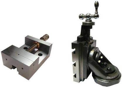 Saral LATHE VERTICAL MILLING SLIDE - SWIVEL BASE 4" x 5" WITH 88MM VICE Multi Vise Tool