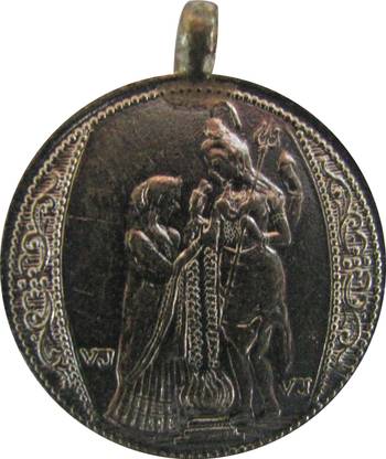 SUBHASHINI Siva Parvathi Kalyanam Shiva Parvati Vivah Copper Pendant Locket Copper Pendant