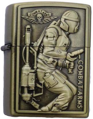 OG JT2 Combat Arms Petrol Cigarette Lighter Antique Brass Pocket Lighter