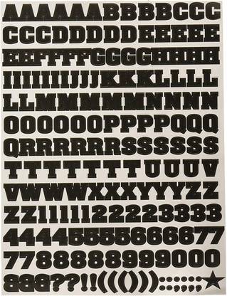 JAM Paper Self Adhesive Alphabet Letter Stickers