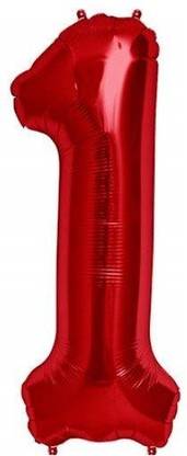 Balloons Solid 40"(inch) Red One Number foil Balloon for Birthday Party Decoration/Birthday suppliers /Birthday Decoration Item (Number "1", Red) Balloon
