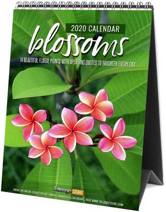 Tallenge Floral Desk Calendar 2020 2020-2021 Table Calendar