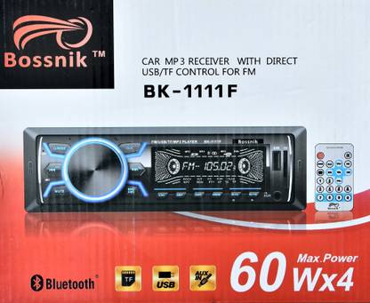 BOSSNIK BK-1111F Bluetooth Wireless With Phone Caller Id Receiver Car Stereo (Single Din) Car Stereo