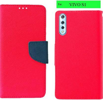 MYSHANZ Flip Cover for vivo s1, vivo s1 flip cover, vivo s1 Desginer Flip cover, vivo s1 mobile flip cover (Red)