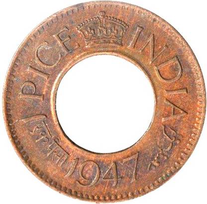 Klowage George VI-1 Pice 1947 Medieval Coin Collection