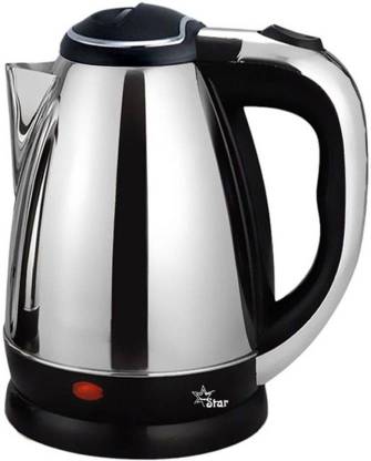 MEZIRE ™SC-1838 Cordless Stainless Steel - 7 Cup 1.8 L - MS -88 Hot Water Tea Coffee Electric Kettle (1.8 L, Black) Electric Kettle