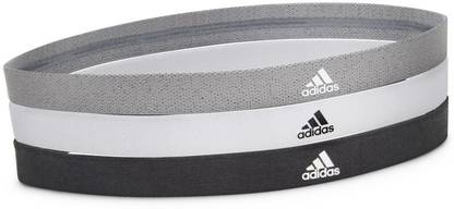 ADIDAS Sports Hair Bands - Black, White, Grey (3 pack) Fitness Band