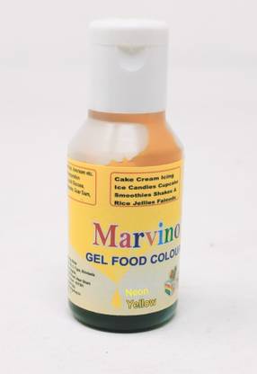 Marvino Edible Cake Icing Whipping Cream Gel Color Yellow