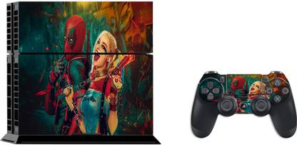 GADGETSWRAP SPS4C16475 - Printed suicide squad wallpaper 14 Skin For PS4 Console & Controller  Gaming Accessory Kit