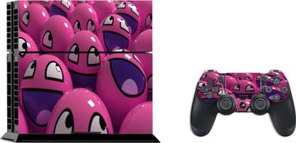 GADGETSWRAP SPS4C15889 - Printed Pink Smile Skin For PS4 Console & Controller  Gaming Accessory Kit