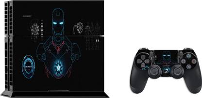GADGETSWRAP SPS4C15280 - Printed IRONMAN jarvis Skin For PS4 Console & Controller  Gaming Accessory Kit