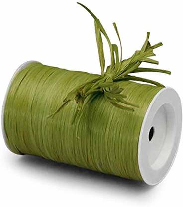 Paper Mart Matte Raffia Ribbon Green Rayon Ribbon