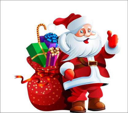 Decor studio 61 cm Senta Cluse Wall Sticker Design (Cover Area:-(61x57) Reusable Sticker