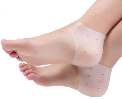 smile4u DSJ=055 Heel Socks for Swelling and Pain Relief, Cushion Support(WHITE) Heel Support