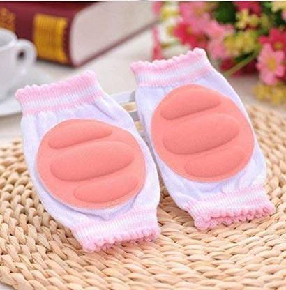 Leosportz Baby Knee Pads Toddler Safety Crawling Elbow Protector Infant Kids Cute Cushion (1Pair, Pink) Pink Baby Knee Pads