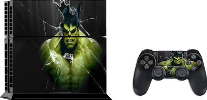GADGETSWRAP SPS4C13606 - Printed Avenger Hulk Skin For PS4 Console & Controller  Gaming Accessory Kit