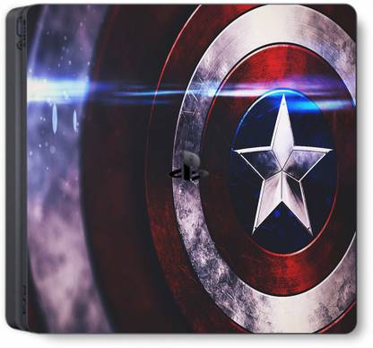 GADGETSWRAP PS4CS6514 - Printed captain america shield Shadow Skin For PS4  Gaming Accessory Kit