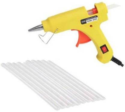 Eurospa Yellow with 10 Glue Stick Standard Temperature Corded Glue Gun