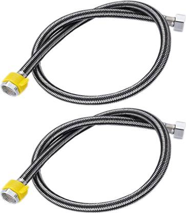 NEW WARE Stainless Steel 304 Connection Pipe 12 inch Premium Quality Heavy (Set of 2) Hose Pipe