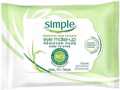 SIMPLE FACE Simple Eye Makeup Remover Pads, 30 ct Makeup Remover