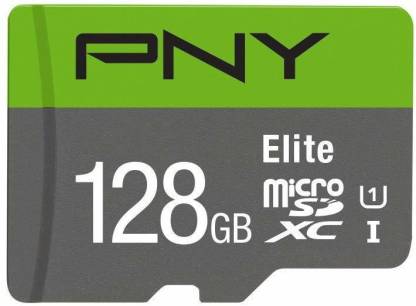 PNY Elite 128 GB MicroSDXC Class 10 100 MB/s  Memory Card