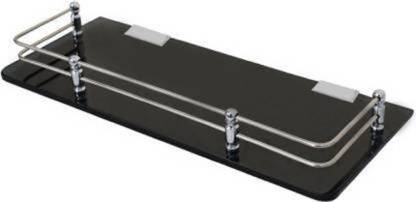 Spiry Bathroom Shelf(12 INCH)/Shelves/Acrylic Shelf For Home, Office, Hotels Acrylic, Stainless Steel Wall Shelf