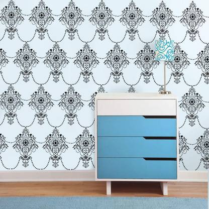 YMS Size:- 16" X 24" Equalized Chandelier Pattern Wall Stencil
