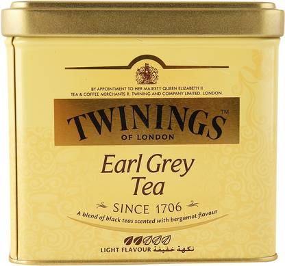 TWININGS Earl Grey Tea Light Flavour Tin 200g Tea Tin