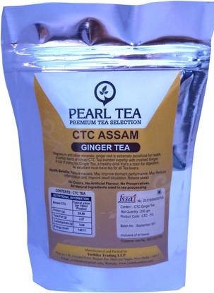 Pearl Tea premium tea selection Pearl Tea CTC Ginger Tea 250 gm Ginger Black Tea Pouch