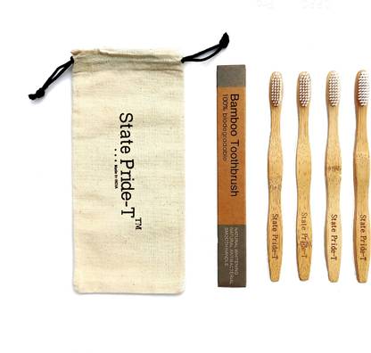State Pride - T White Medium Bristles Medium Toothbrush