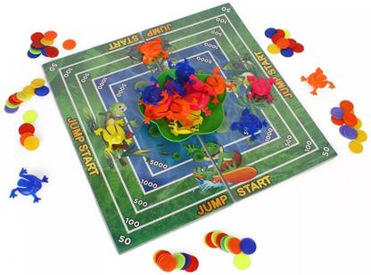 Ratnas Jumping Frog Board Game - Multicolor.Catapult Game for Kids AS Well AS Adults. Collect The Maximum Points to Win The Game… Party & Fun Board Game
