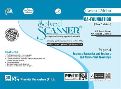 Solved Scanner CA Foundation (New Syllabus) Paper - 4 Business Economics and Business and Commercial Knowledge (Edition : 5th)