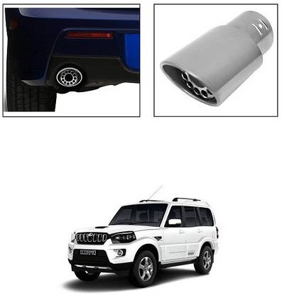 AutoRight Car Exhaust Silencer Tip Chrome For Mahindra Scorpio  Car Silencer