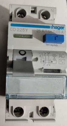 Hager 25 AMP 2 POLE 30 MA RCCB 25 AMP 2 POLE 30 MA RCCB MCB