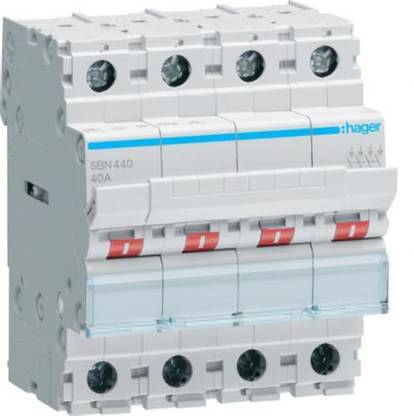 Hager 100 AMP 4 POLE ISOLATER SBN490 MCB