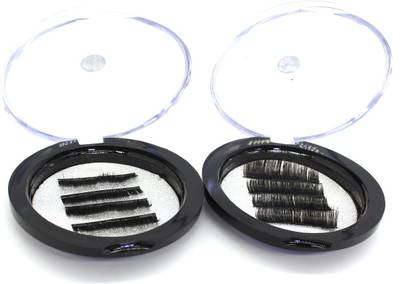 Vinayakart 8 Pcs Triple Magnetic False Eyelashes Full Coverage 3D Bold Long Lashes