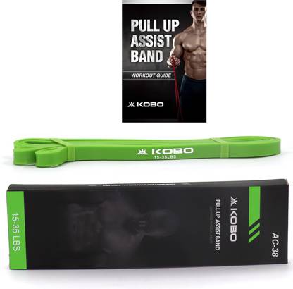 KOBO AC-38 Power Loop Pull Up Assist Bands 41" Long for Stretching with Workout Guide Resistance Band