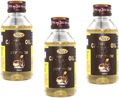 NICE Castor Oil for Fairness & Glow Skin ( 3 Pc x 100 ml )